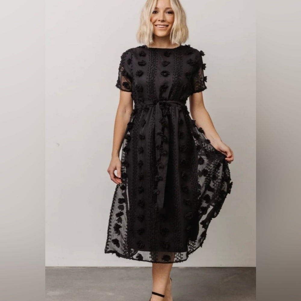 Baltic born darbi floral dot midi dress size small